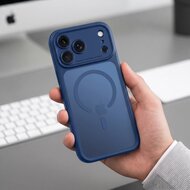 TechProtection Peak CC MagSafe iPhone 18 Pro hoesje mat blauw