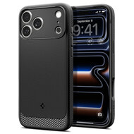 Spigen Rugged Armor MagSafe iPhone 18 Pro hoesje zwart 