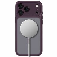 TechProtection Peak CC MagSafe iPhone 18 Pro hoesje mat dark cherry