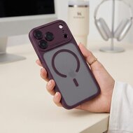 TechProtection Peak CC MagSafe iPhone 18 Pro Max hoesje mat dark cherry
