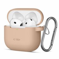TechProtection siliconen&nbsp;AirPods 5 / AirPods 4 hoesje beige