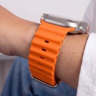 TechProtection siliconen pro Apple Watch Ultra 49 / 45 / 44 mm bandje oranje