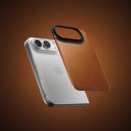 Nomad Mag Leather Back iPhone Duo hoesje saddle
