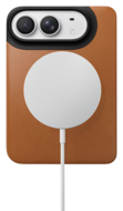 Nomad Mag Leather Back iPhone Duo hoesje saddle