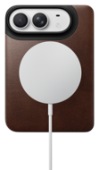 Nomad Mag Leather Back iPhone Duo hoesje bruin