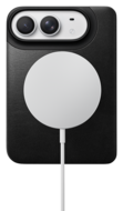 Nomad Mag Leather Back iPhone Duo hoesje zwart