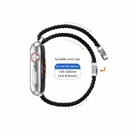 TechProtection Nylon Plus Apple Watch 42 / 41 / 40 mm bandje zwart