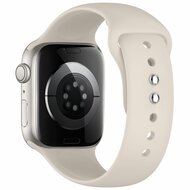 TechProtection Silicone Apple Watch 42 / 41 / 40 mm bandje starlight