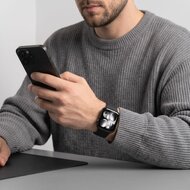 TechProtection Silicone Apple Watch 42 / 41 / 40 mm bandje zwart