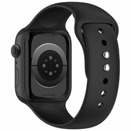 TechProtection Silicone Apple Watch 42 / 41 / 40 mm bandje zwart