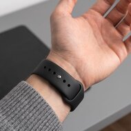 TechProtection Silicone Apple Watch 42 / 41 / 40 mm bandje zwart