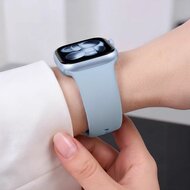 TechProtection Silicone Apple Watch 42 / 41 / 40 mm bandje blue jeans