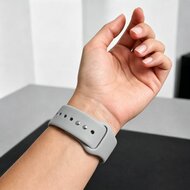 TechProtection Silicone Apple Watch 42 / 41 / 40 mm bandje grijs