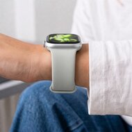 TechProtection Silicone Apple Watch 42 / 41 / 40 mm bandje grijs