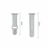 TechProtection Silicone Apple Watch 42 / 41 / 40 mm bandje grijs