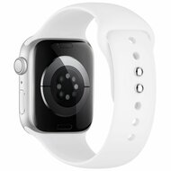 TechProtection Silicone Apple Watch 42 / 41 / 40 mm bandje wit