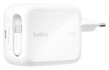 Belkin UltraCharge GaN wandlader 67 watt met uittrekbare kabel
