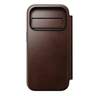 Nomad Modern Leather Horween Folio iPhone 18 Pro hoesje rustic bruin