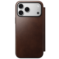 Nomad Modern Leather Horween Folio iPhone 18 Pro hoesje rustic bruin