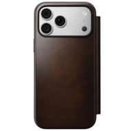 Nomad Modern Leather Horween Folio iPhone 18 Pro hoesje rustic bruin