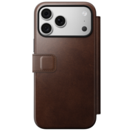 Nomad Modern Leather Horween Folio iPhone 18 Pro hoesje rustic bruin