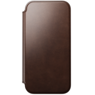 Nomad Modern Leather Horween Folio iPhone 18 Pro hoesje rustic bruin