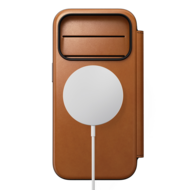 Nomad Modern Leather Horween Folio iPhone 18 Pro hoesje saddle bruin
