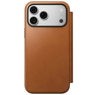 Nomad Modern Leather Horween Folio iPhone 18 Pro hoesje saddle bruin