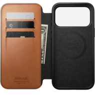 Nomad Modern Leather Horween Folio iPhone 18 Pro hoesje saddle bruin