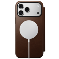 Nomad Modern Leather Folio iPhone 18 Pro hoesje bruin