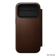 Nomad Modern Leather Folio iPhone 18 Pro hoesje bruin