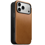 Nomad Modern Leather Folio iPhone 18 Pro hoesje tan