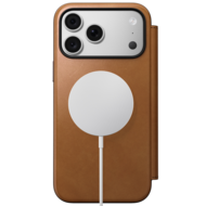 Nomad Modern Leather Folio iPhone 18 Pro hoesje tan