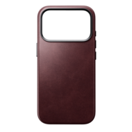 Nomad Traditional Leather Horween iPhone 18 Pro hoesje burgundy