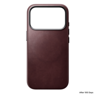 Nomad Traditional Leather Horween iPhone 18 Pro hoesje burgundy