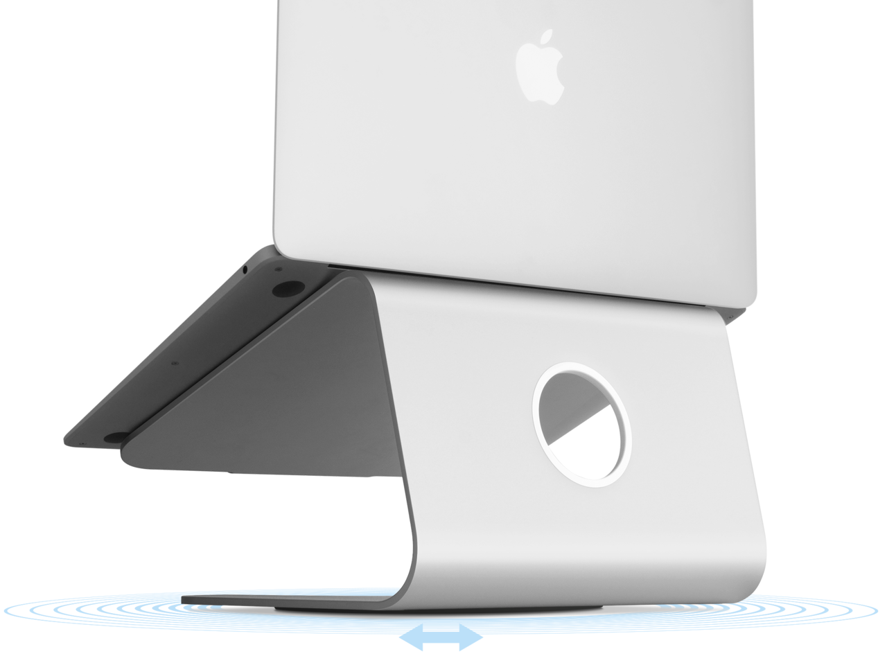 RainDesign mStand 360 draaibare MacBook standaard Zilver