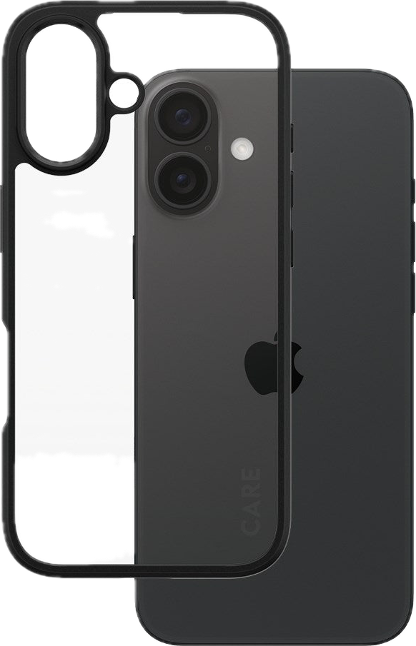 PanzerGlass CARE Urban Combat iPhone 16 hoesje zwart doorzichtig