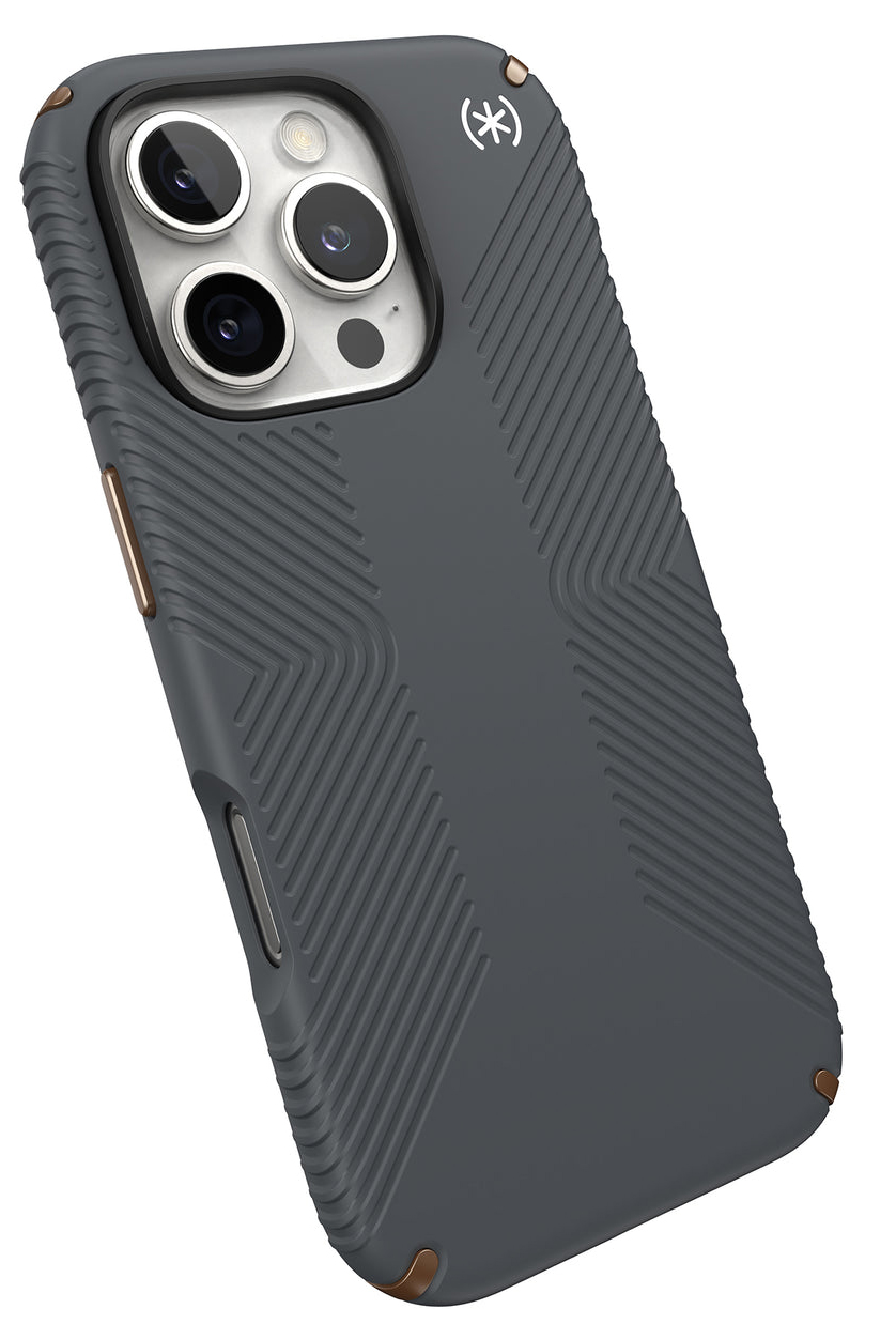 Speck Presidio 2 Grip iPhone 16 Pro Max hoesje grijs
