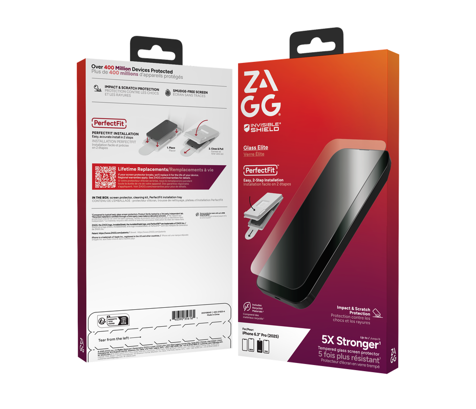 ZAGG InvisibleShield Glass Elite iPhone 17 screenprotector