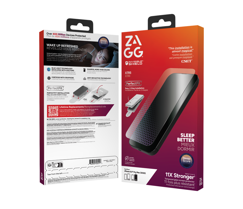 ZAGG InvisibleShield Glass XTR5 iPhone 17 Pro Max screenprotector
