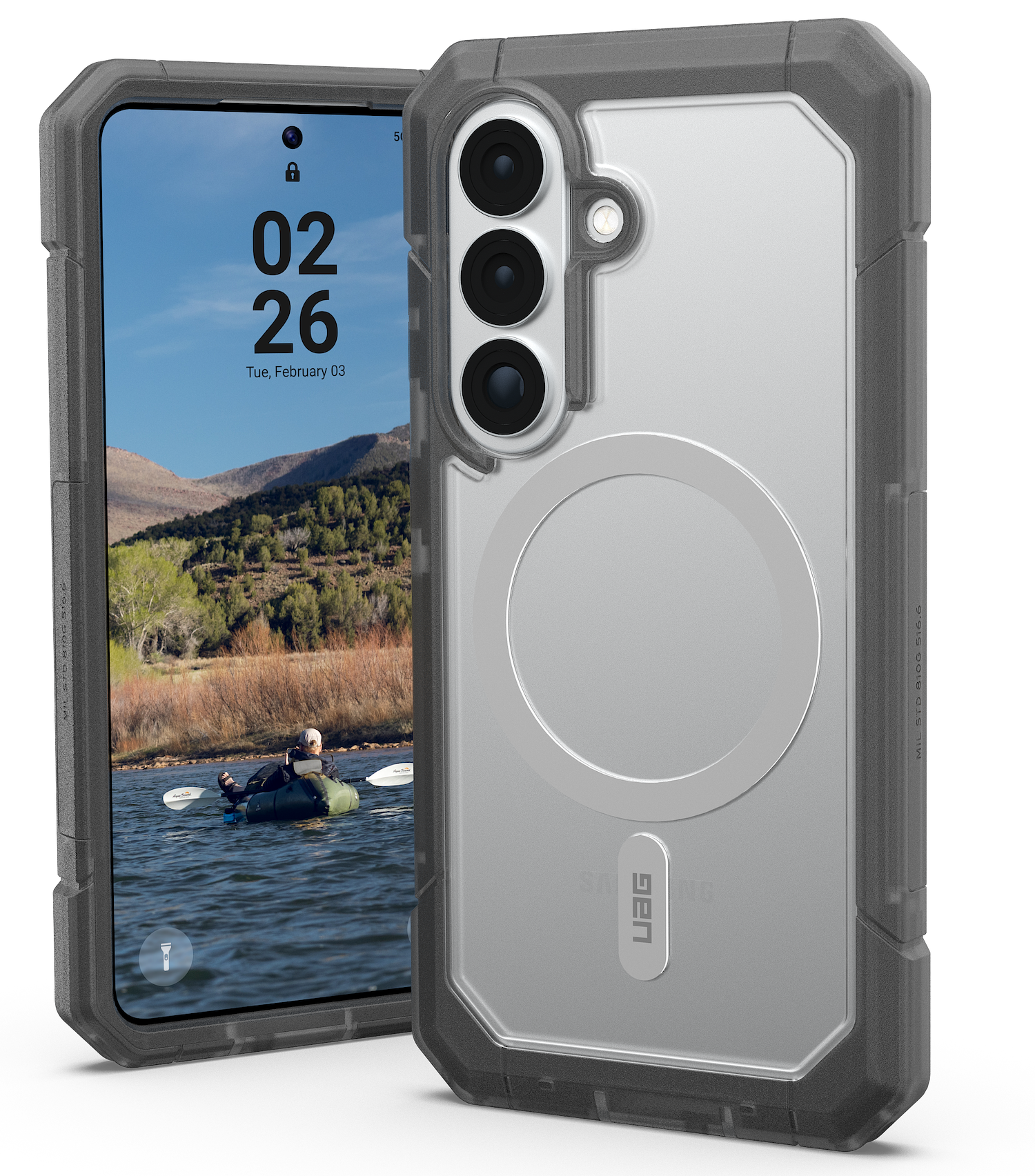 UAG Trooper MagSafe Galaxy S26+ Plus hoesje ash 