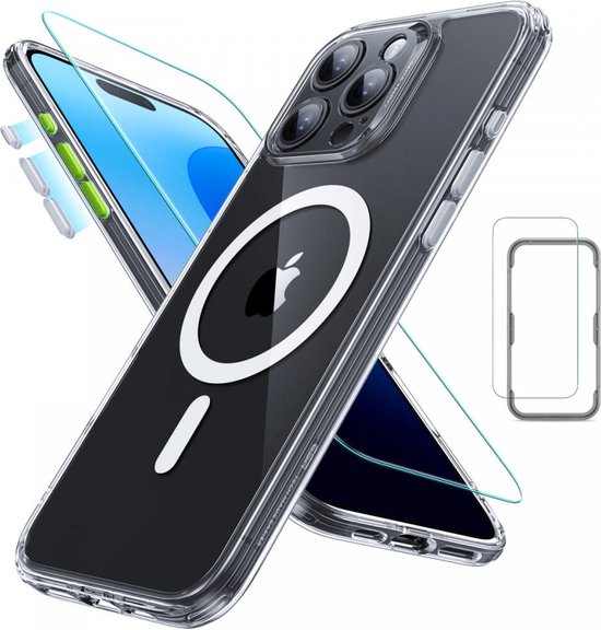 ESR Classic Hybrid Pro iPhone 16 Pro Max hoesje & screenprotector transparant
