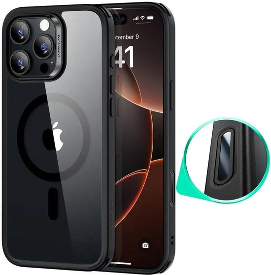 ESR Classic Hybrid Camera control iPhone 16 Pro Max hoesje zwart