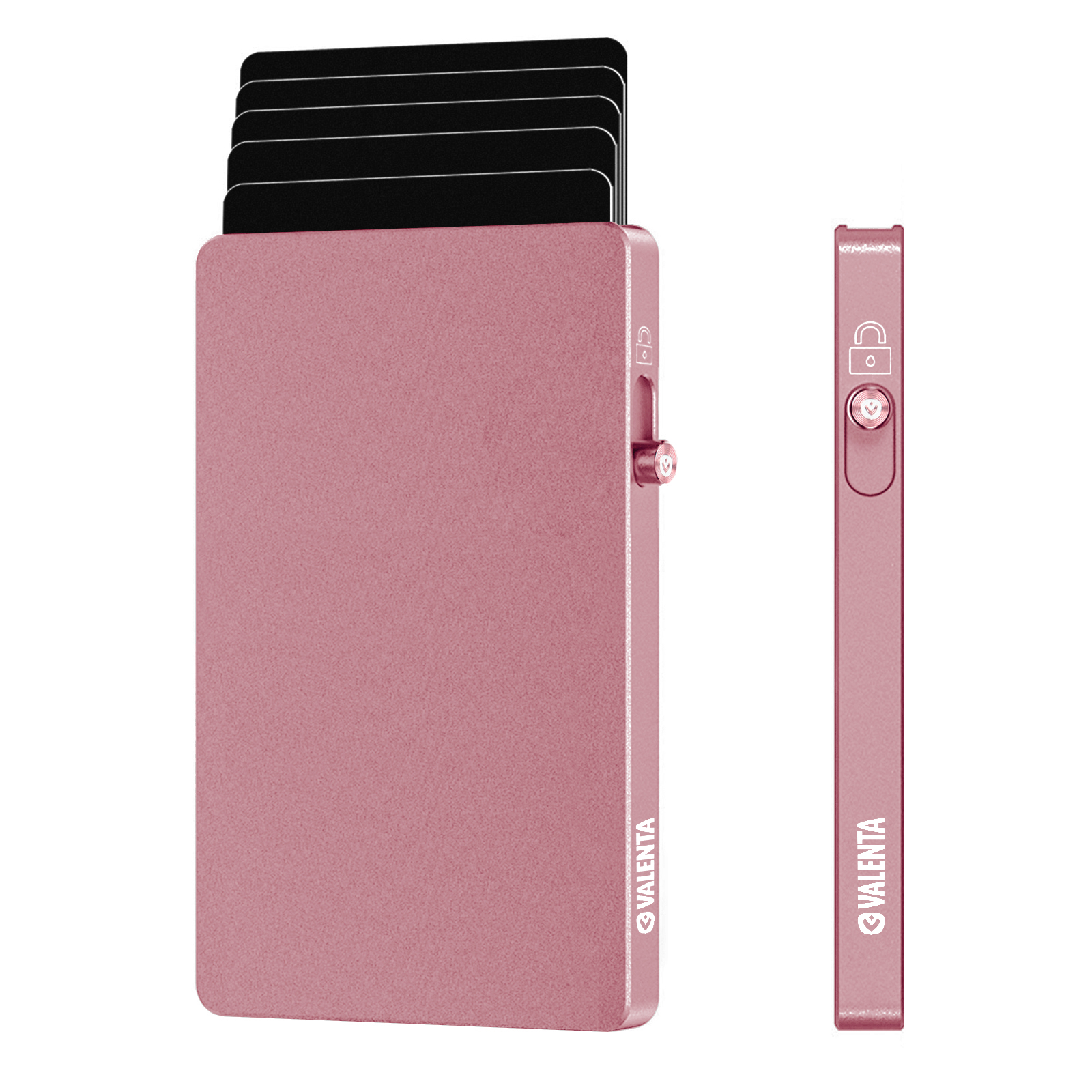 Valenta Aluminium MagSafe kaarthouder rose