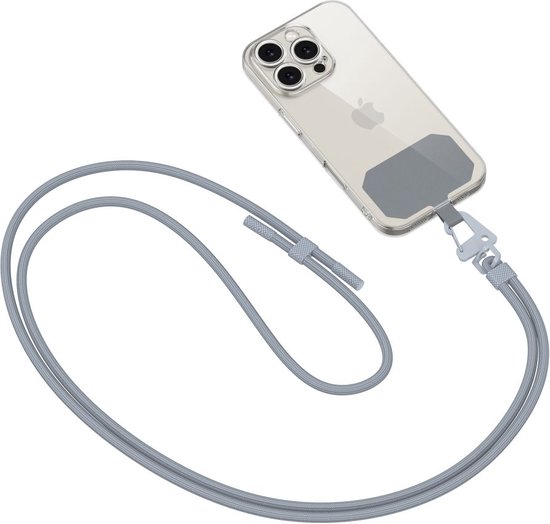 TechProtection Rope universeel draagkoord voor elke telefoon grijs
