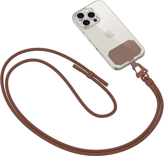 TechProtection Rope universeel draagkoord voor elke telefoon bruin