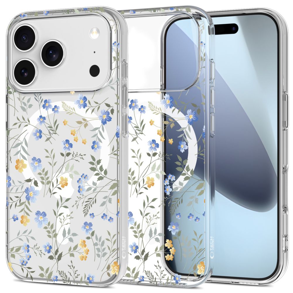 TechProtection Air MagSafe iPhone 17 Pro hoesje flowers