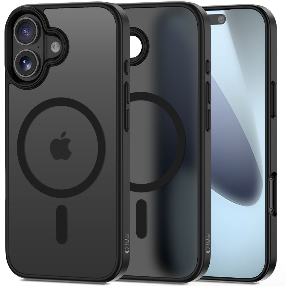 TechProtection MagSafe iPhone 17 hoesje mat zwart