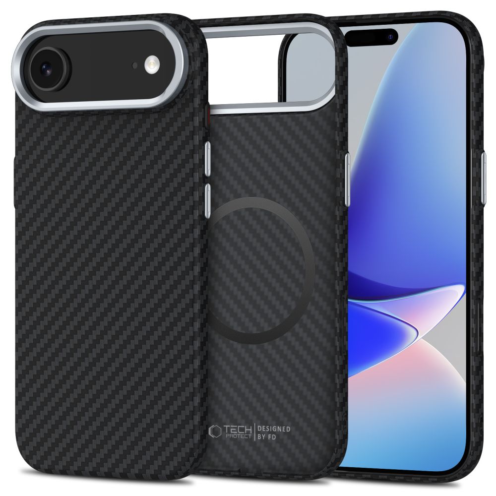 TechProtection Carbon MagSafe iPhone Air hoesje zwart