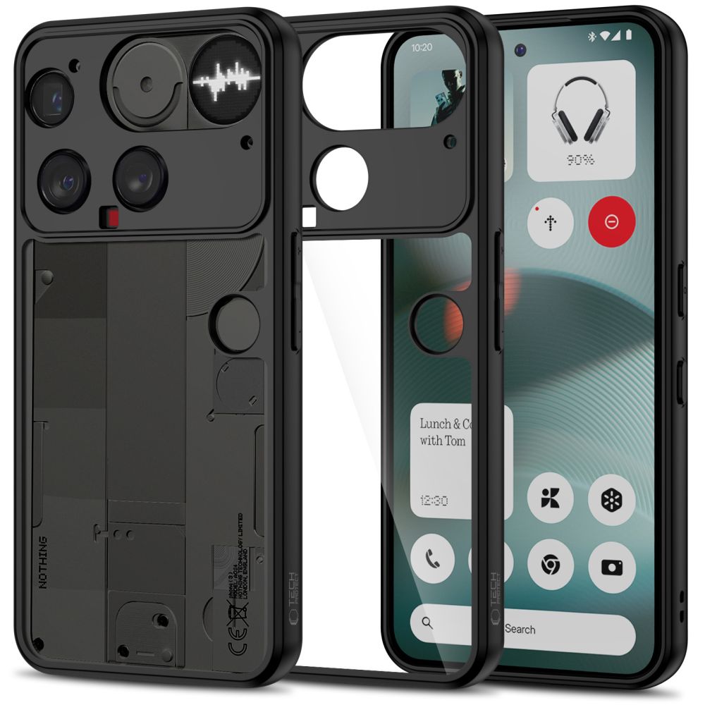 TechProtection Matte Nothing Phone 3 hoesje zwart